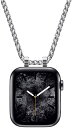 HiPai ネックレスアダプターペンダント Apple Watch対応 インフィニティ & ダブルループコネクター 32インチ ステンレスロロウィートチェーン 3mm iWatch Series 9/8/7/6/5/4/SE/Ultra 2/Ultra用