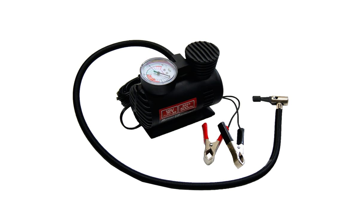 メルテック エアーコンプレッサー(自動車/バイク/自転車/ボール) 最高圧力:500kPa DC12V(クリップ) ノ..