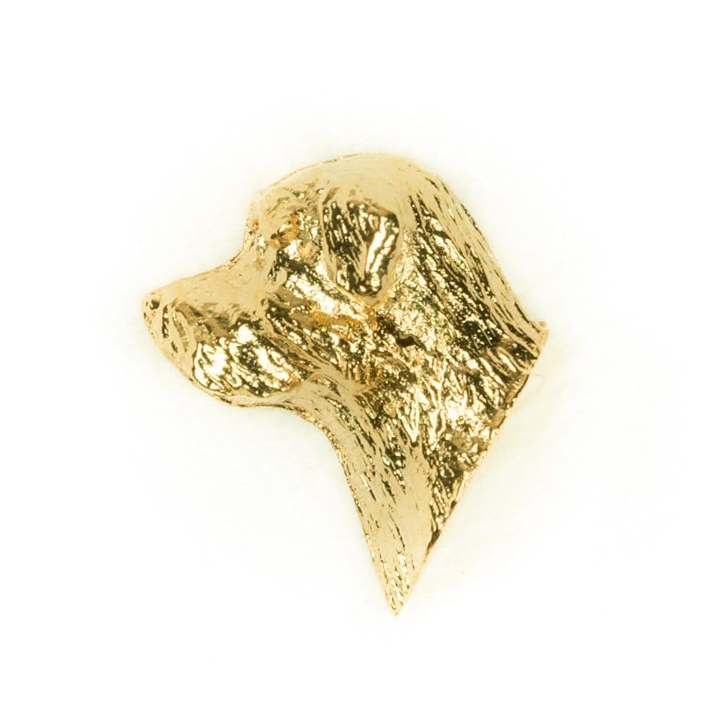 ノーフォークテリア イギリス製 22ctゴールドプレート アート ドッグ ピンバッジ コレクション