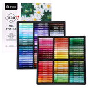 Artecho オイルパステル 120色セット ネオンパステル6枚入り ソフトオイルパステル アートペインティング/描画/ブレンド/画材/アーティスト/初心者/学生/教師向け(10x70mm)