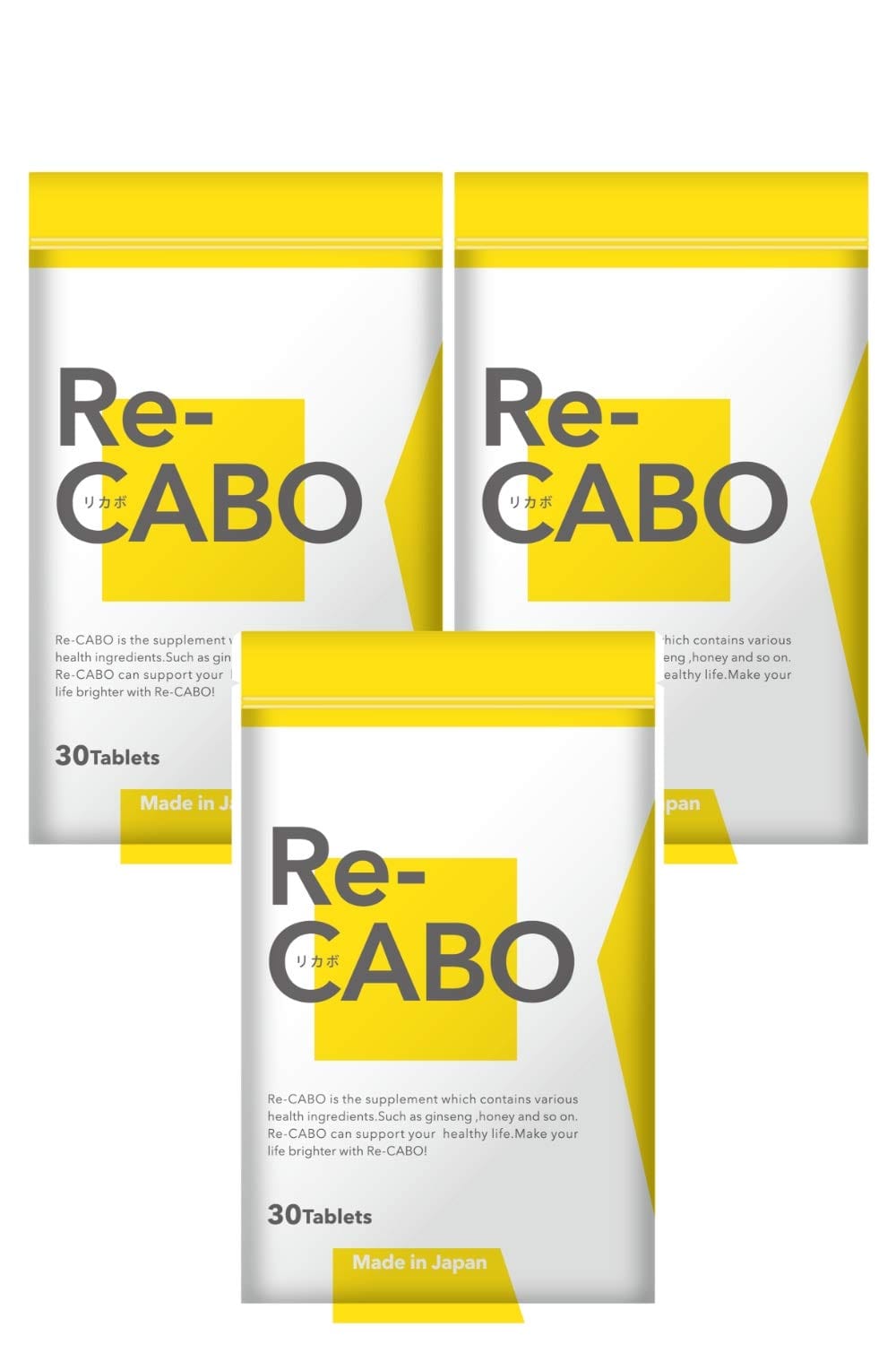 Re-CABO （ リカボ ） 4種のジンセン 生姜エキス マヌカハニー を凝縮 (30個 (x 3))