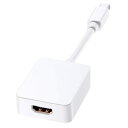 サンワサプライ 4K対応Mini DisplayPort-HDMI変換アダプタ 白 AD-MDPHD008