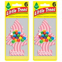 リトルツリー エアフレッシュナー 6pac【Babble Gum】 お得な6枚セット!LittleTree 芳香剤 バブルガム6枚組