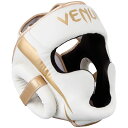 Venum Elite ヘッドギア - ホワイト/ゴールド