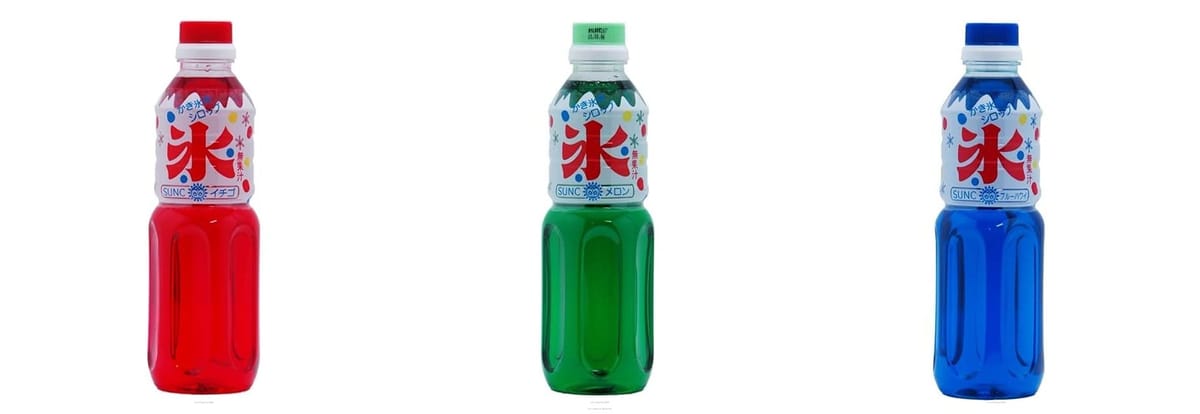 【セット品】サンク かき氷シロップ3点セット ブルーハワイ メロン イチゴ 各500ml