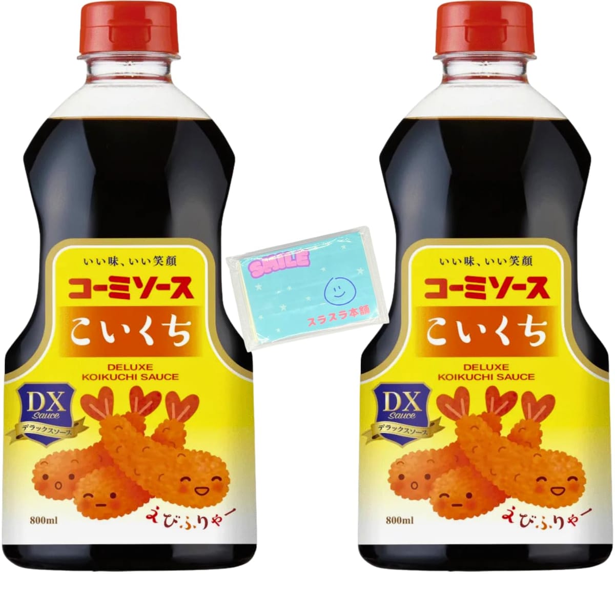 Monolog Style コーミ デラックスこいくちソース 800ml ×2個セット ★スラスラ本舗オリジナルポケットティッシュ付き★ ウスターソース