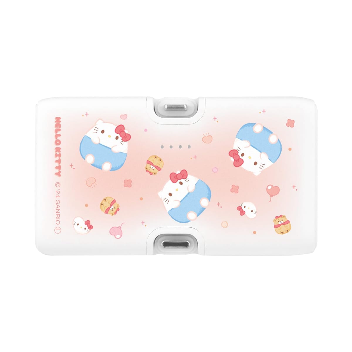 グルマンディーズ サンリオキャラクターズ Lightning/Type-C コネクタ付き リチウムイオン充電器 4000mAh