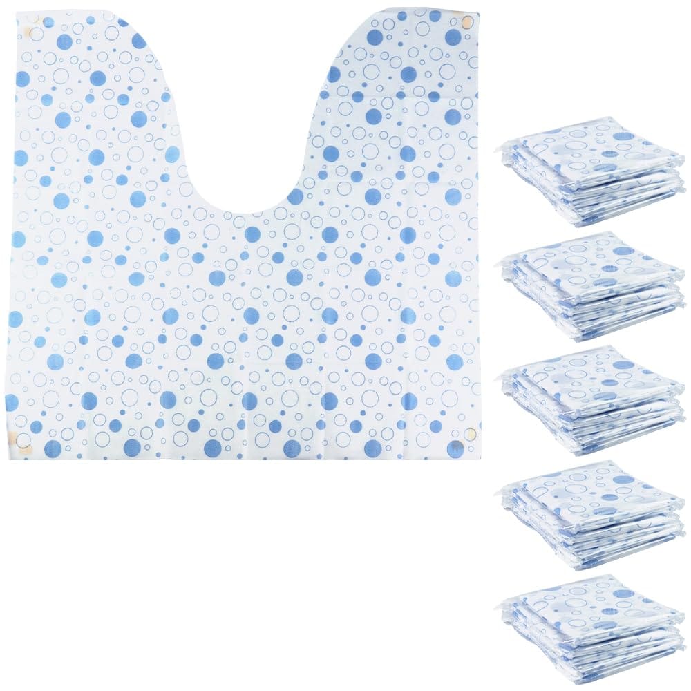 U字型トイレマット 30枚 カット可能 防汚対策 床保護 ズレ防止テープ 個包装 旅行 外出