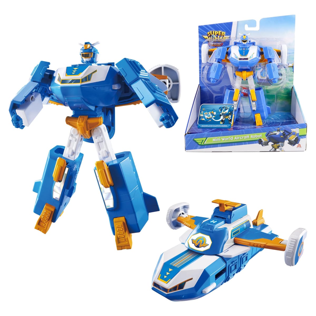 Super Wings World エアクラフトプレイセット | シーズン6 ニューエア移動基地 | 飛行機のおもちゃ ミニ飛行機 変形可能おもちゃ | 航空機をロボットに変える | 就学前のおもちゃ飛行機セット 3 4 5歳の男の子、女の子向け