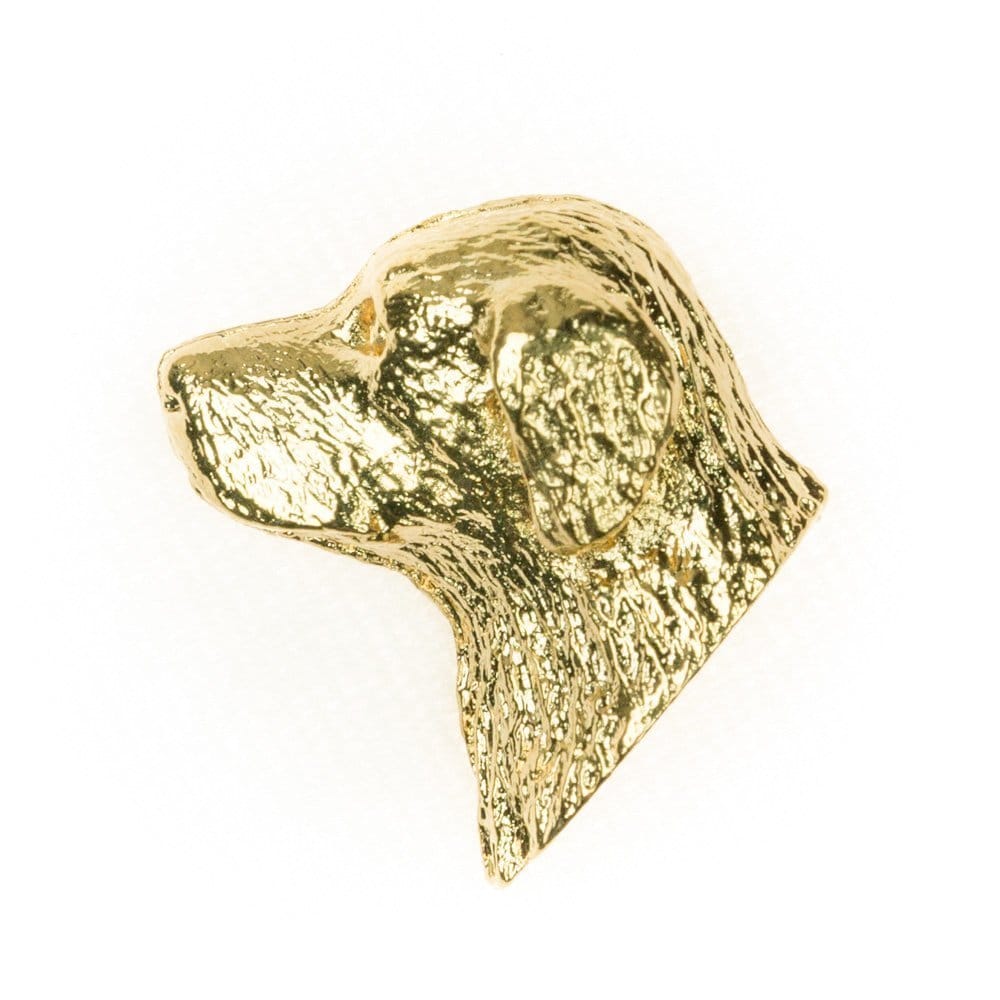 ゴールデンレトリバー イギリス製 22ctゴールドプレート アート ドッグ ピンバッジ コレクション