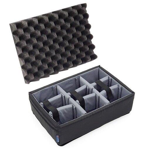 Pelican Color Case CVPKG パッド入りディバイダーセット Pelican 1450、仕切りと蓋フォーム、グレー Pelican Color Case CVPKG パッド入りディバイダーセット Pelican 1450、仕切りと蓋フォーム、グレー