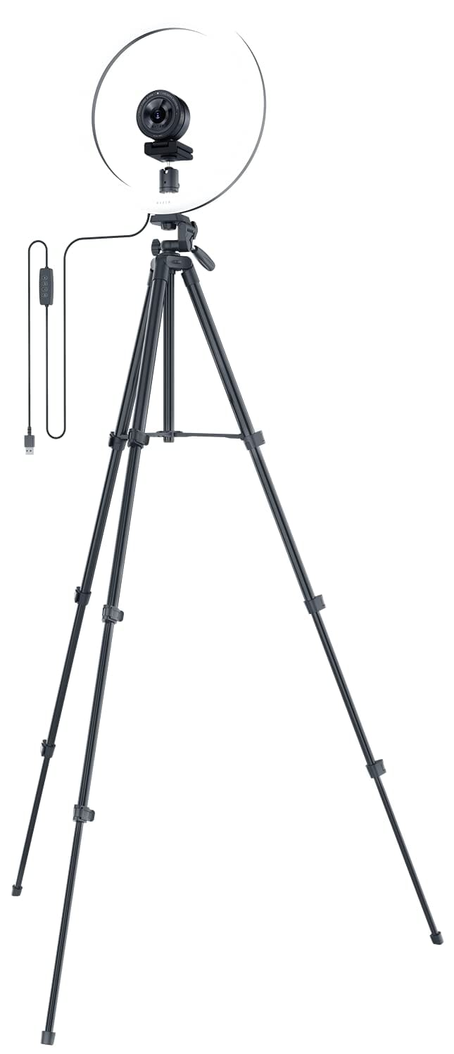 Razer Ring Light 12インチ LED リングライト 光のスペクトル調整 調光可能 柔軟な取付けオプション 三..