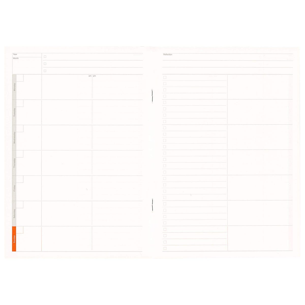 ラダイト A5 ファンクションノート WEEKLY PLANNER 週間ホリゾンタルレフト型 LDNT-A5F
