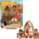 Mattel (マテル) ディズニー モアナ モアナ 2 おもちゃ モアナ & ロトのワークショップ プレイセット 小さな人形2個付き 平平フィギュア フローティングボート アクセサリー5個