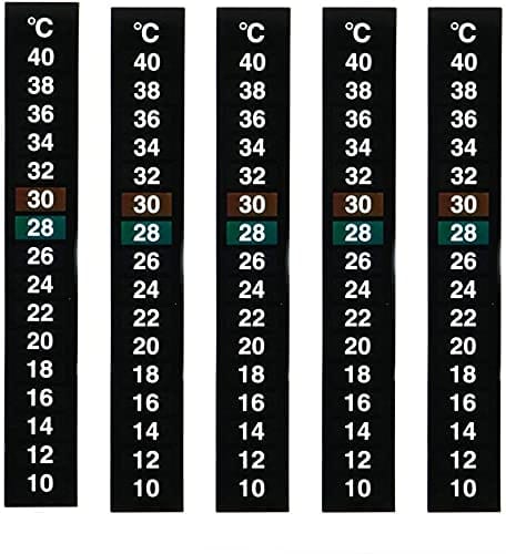 yarui 水族館 温度計 ステッカー 温度シール 5枚セット ロットスティックオンデジタル水族館水槽冷蔵庫温度計ステッカー 温度測定ステッカー