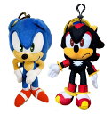 ソニック・ザ・ヘッジホッグ シャドウとソニック 8インチ フラシ天クリップ 小さなジッパーポーチ付き - 2個 (各1個)