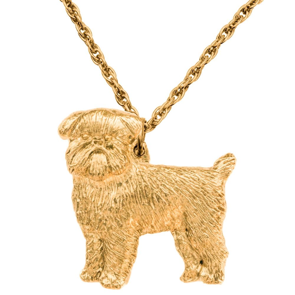 ブリュッセルグリフォン（ラフコート） イギリス製 アート ドッグ ペンダント ネックレス コレクション