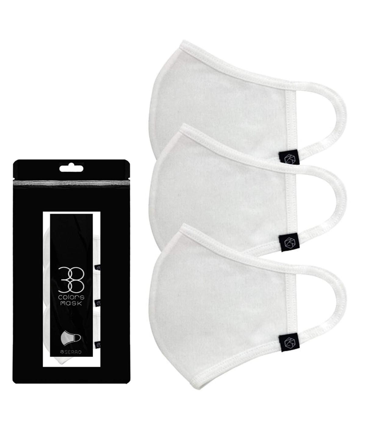 [SERAO] 3枚セット マスク 洗えるマスク 綿マスク 立体 コットンマスク 男女兼用 布マスク 蒸れない 3D立体裁断 伸縮性 繰り返し使える ホコリ 花粉対策 飛沫防止 38色マスク