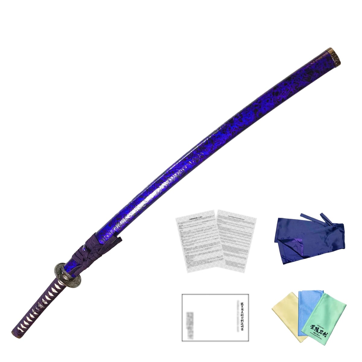 葉隠刀剣 模造刀 雲シリーズ 関市職人製 日本製 刀袋・刀拭き用クロス・模造刀証明書・刀剣類取扱説明書付き
