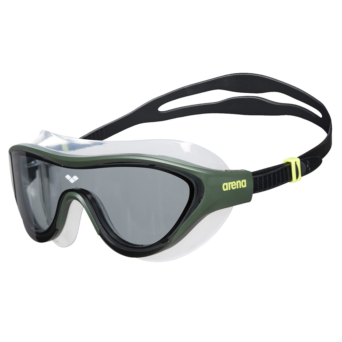 Arena The One Mask Swim Goggles for Men and Women, Smoke/Deep Green, Non-Mirror ...