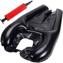 Gavit 洗髪槽 洗髪器 シャンプー台 寝たまま 介助用簡易浴槽 高齢者 シニア 介護 簡易シャワー 折り畳み 空気式 空気ポンプ付き 黒