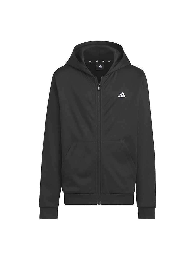 adidas(アディダス) U TRAIN ESS スウェットFZフーディ スポーツスタイル ウェア スウェットシャツ IKS28 (IK4644)ブラック J150