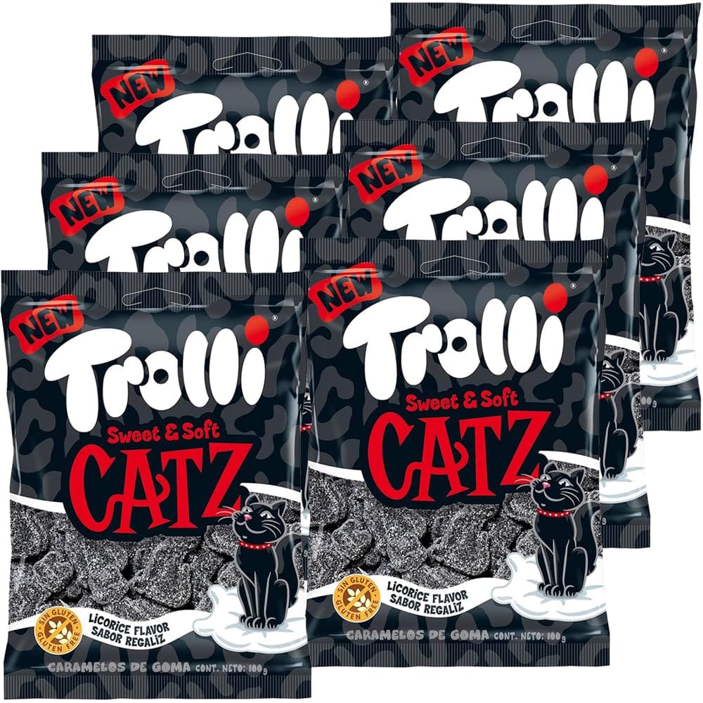 トローリ キャッツ リコリス 100g 6袋セット グミキャンディー スペイン お菓子 グミ ネコ
