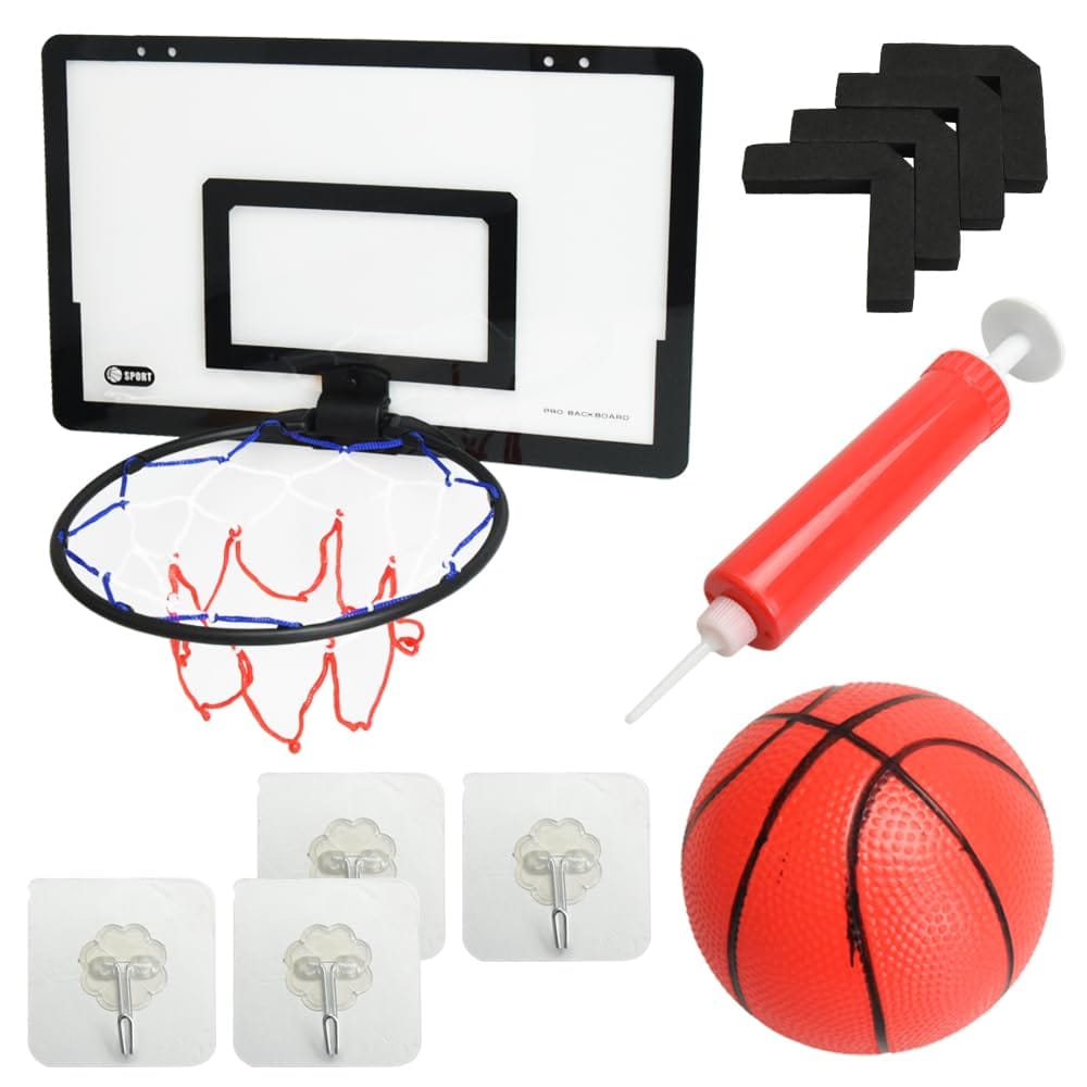 LioPan バスケットゴール ボールセット ドア掛け 粘着フック 選べる設置方法 シュート練習 インテリア