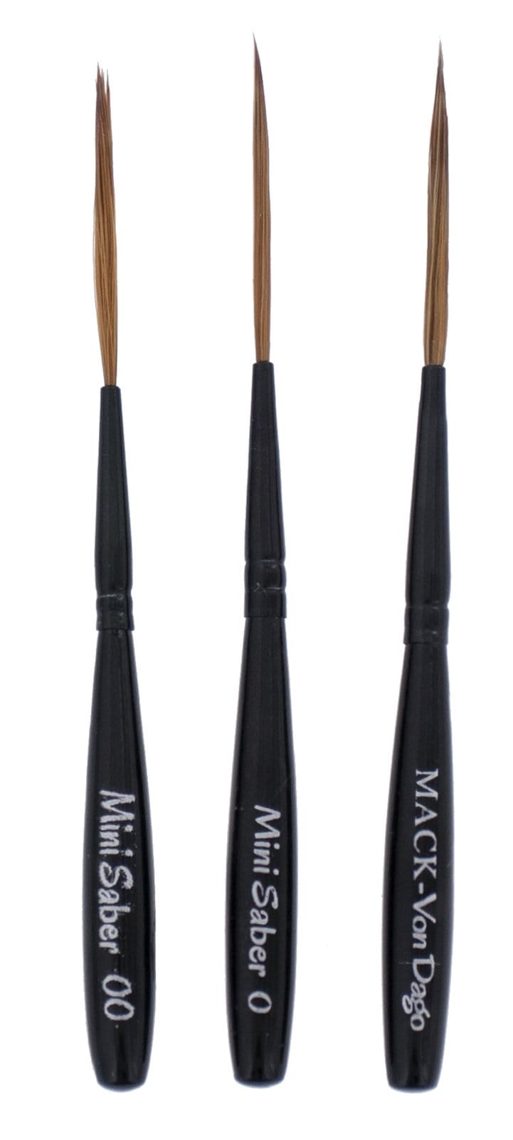 Andrew Mack Brush AMVD-MS-Set フォンダゴ ミニセイバー ピンストライプブラシ3本セット サイズ00-1