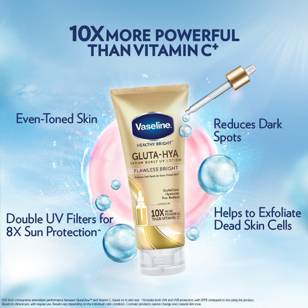 Vaseline GLUTA-HYA �إ륷���֥饤�� �����С����� UV���������, �ե����쥹 �֥饤��, 330ml, 10�ܥѥ
