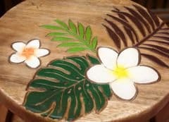 ハワイアン雑貨/インテリア 木製ラウンド スツール ルアナ [3]