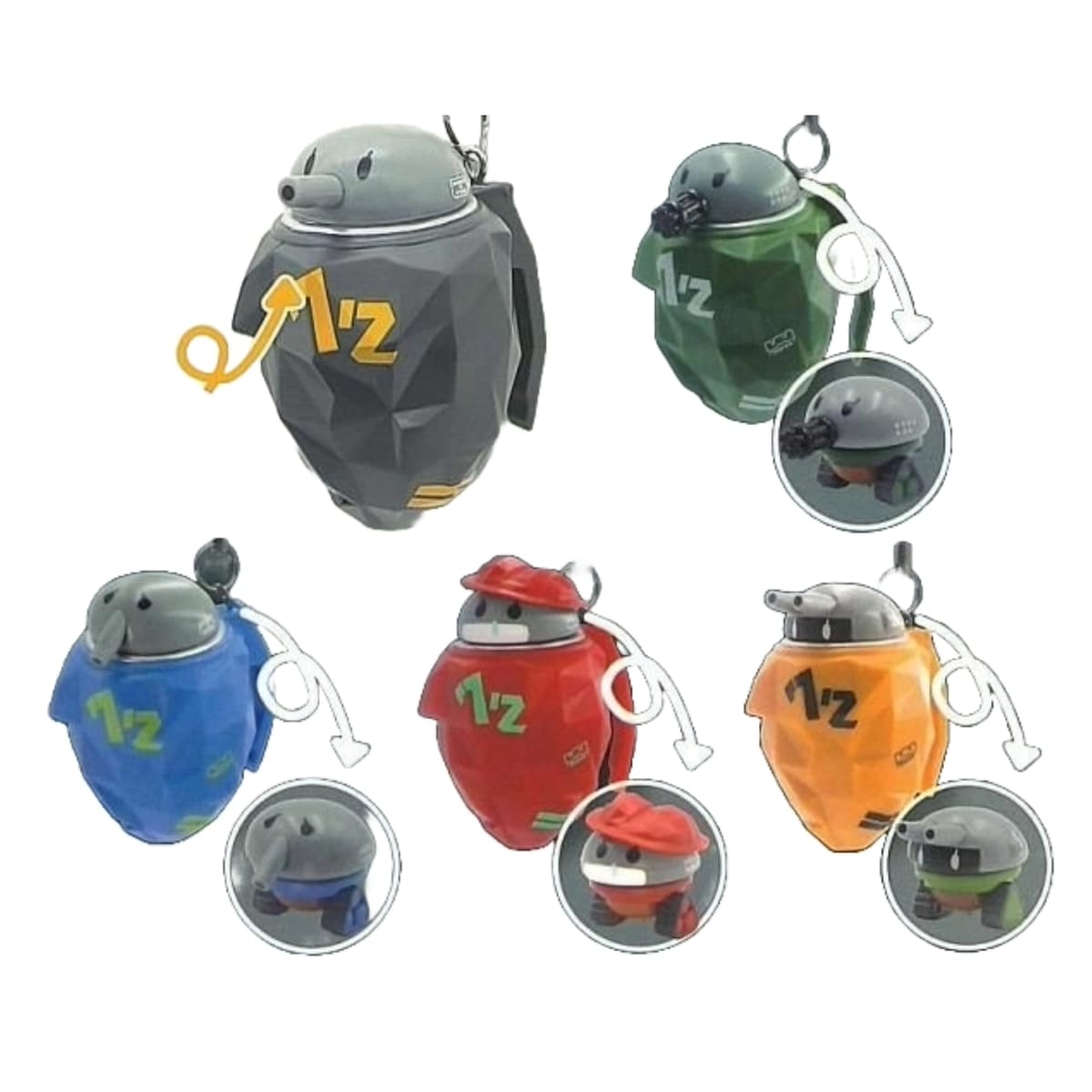 トイズキャビン みのむし戦車 × 全5種セット カプセル無し フルコンプ ガチャガチャ カプセルトイ