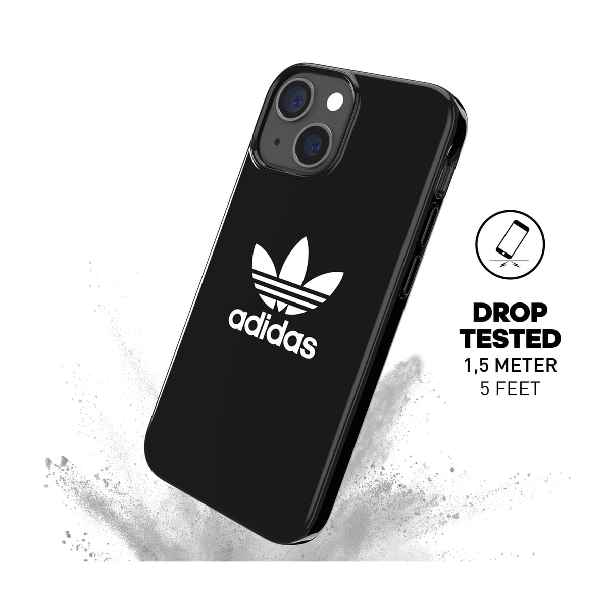 アディダスオリジナルス iPhone 13 mini ケース 5.4インチ アディダス トレフォイル ロゴ ブラック [adidas FW21 for iPhone 13 mini black Trefoil]