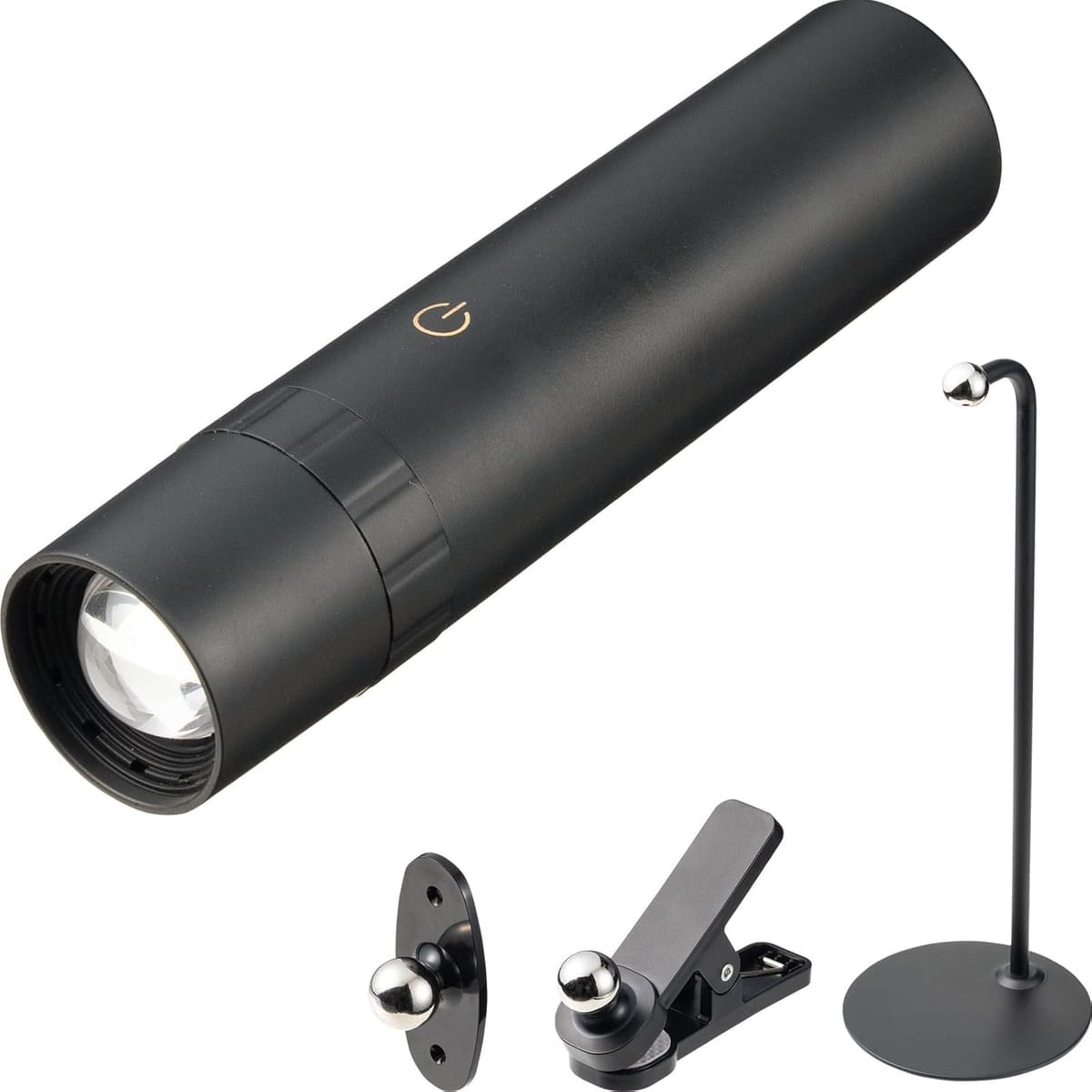 イーサプライ ブラケットライト LED コードレス USB-C充電 読書灯 間接照明 4way クリップ/スタンド/壁付け/手持ち 調光 角度調整 EEX-LEDMG03BK