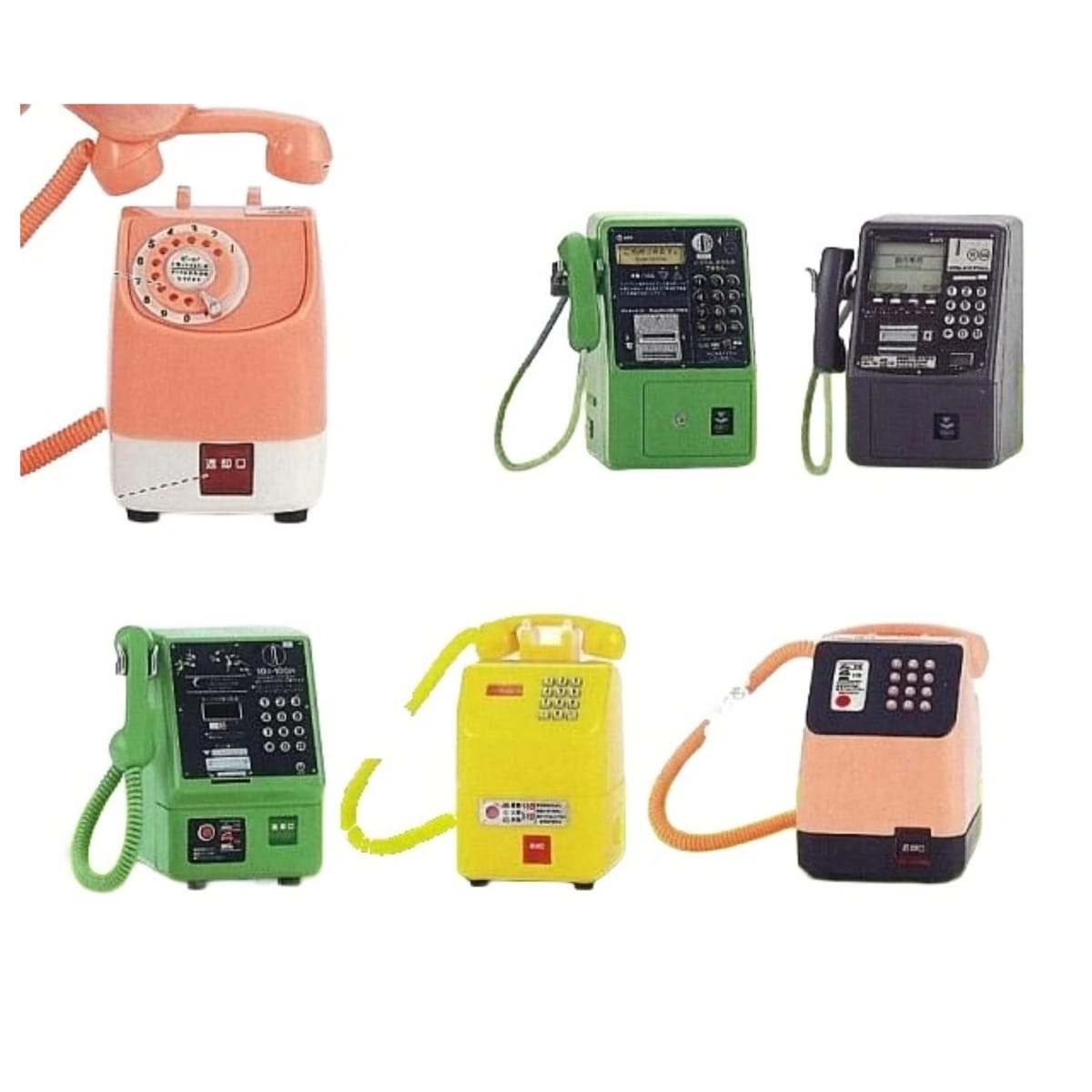 タカラトミーアーツ NTT東日本 NTT西日本 公衆電話ガチャコレクション 番外編(再販) × 全6種セット フ..