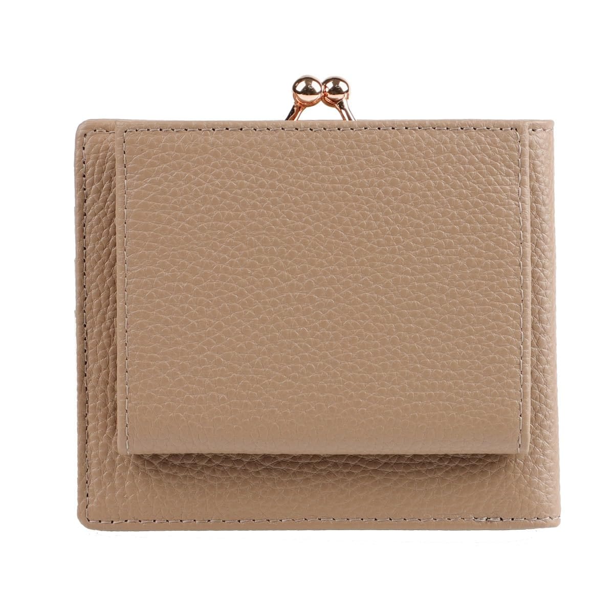 [リズデイズ]がま口 二つ折り財布 本革 財布 小さめ コンパクト レディース