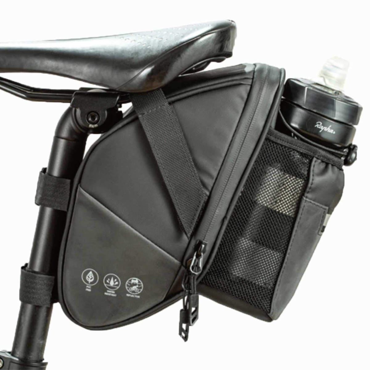 [Bel cuore] サドルバッグ 自転車バッグ ロードバイクバッグ 水筒サドルバッグ 全防水 大容量 小物収納 反射材付き ストラップ式 簡単装着 さどるばっぐ
