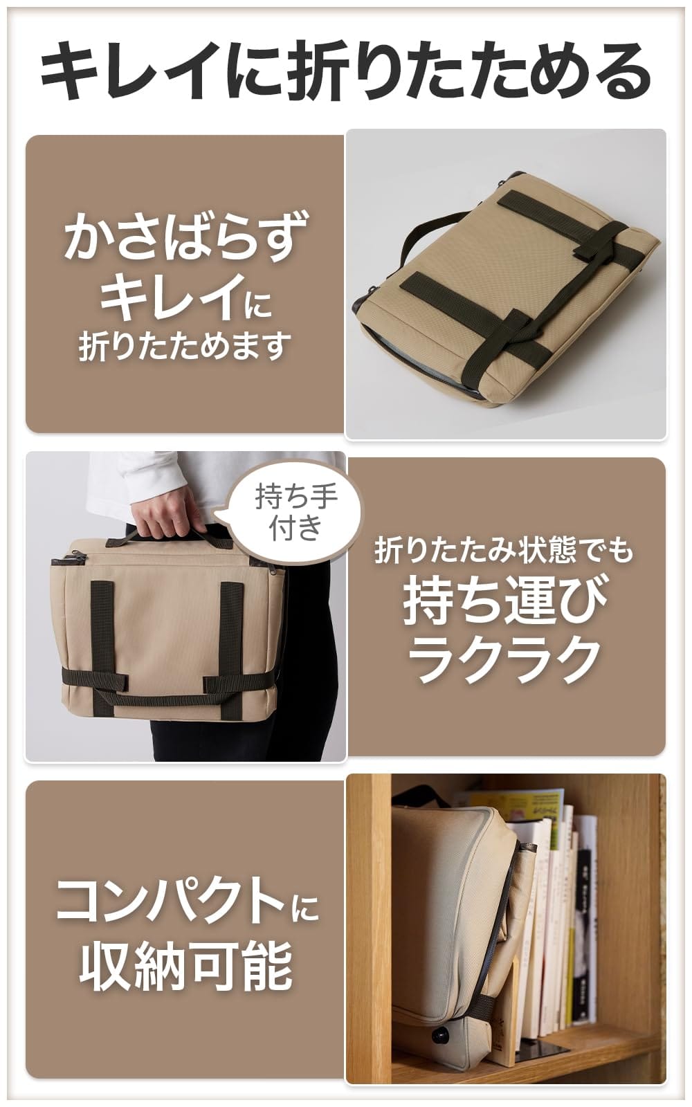 Calches クーラーボックス 小型 【ベストバイ受賞】 保冷バッグ 折り畳み クーラーバッグ ソフトクーラー 20L ベージュ