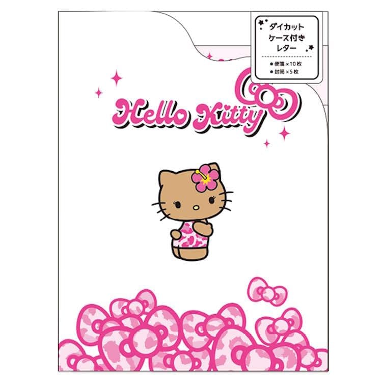 クラックス(CRUX) ハローキティ ダイカットケース付きレター リボン レターセット 手紙 てがみ メッセ..