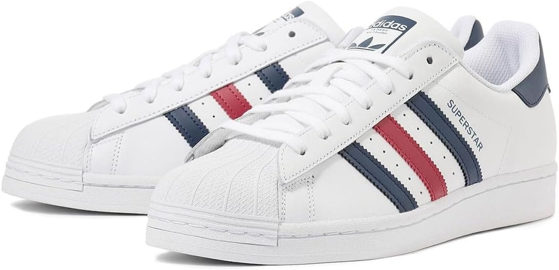 [アディダス] シューズ スニーカー スーパースター SUPERSTAR フットウェアホワイト/ネイビー/レッド JI4271 27.5cm