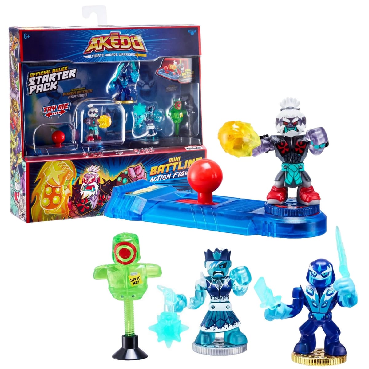 AKEDO S2シリーズ（ULTIMATE ARCADE WARRIORS）のスターターパックが登場！奥深いゲーム性の高速バトルアクショントイ！決めろ！シャッターストライク！！ウォリアー3体とジョイスティック型コントローラーがセットになった入門パック。スターターパック限定のジョイスティックコントローラーに加え,吸盤で固定して技を練習できるトレーニングマシンも付属！AKEDO正規日本代理店 ハシートップインの商品です。 AKEDO S2シリーズ（ULTIMATE ARCADE WARRIORS）のスターターパックが登場！ウォリアー3体とジョイスティック型コントローラーがセットになった入門パック。スターターパック限定のジョイスティックコントローラーに加え、吸盤で固定して技を練習できるトレーニングマシンも付属！