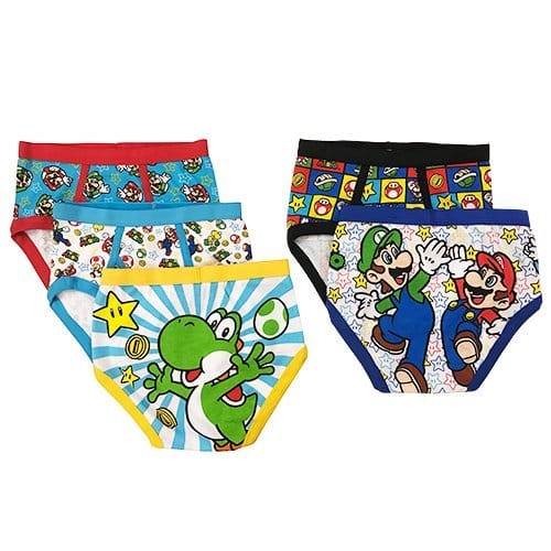 Handcraft マリオブラザーズ Mario Bros. 男の子 下着 ブリーフ 前開き パンツ 柄おまかせ 5枚セット 4歳 105cm - 110cm [並行輸入品]