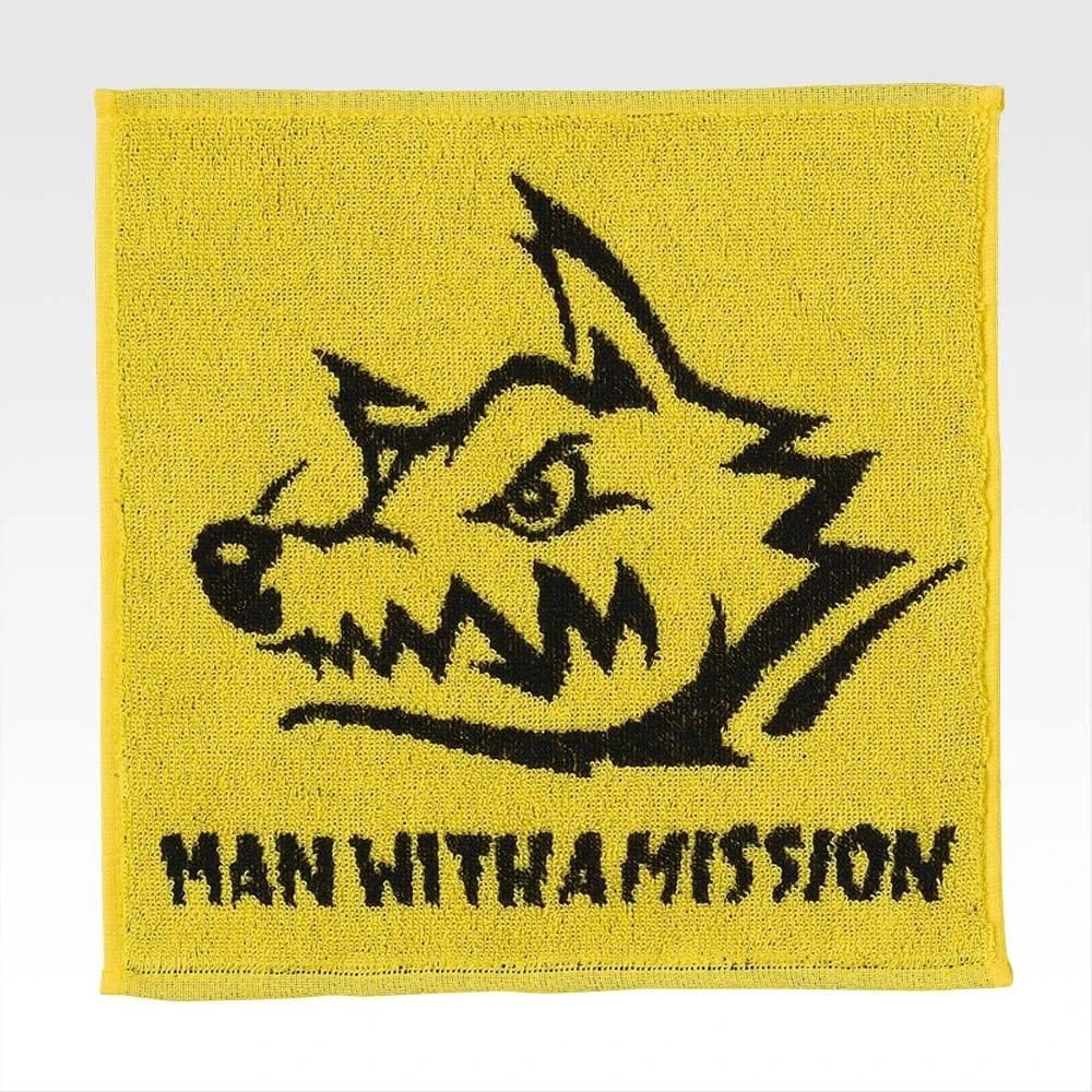 MAN WITH A MISSION マンウィズアミッション マンウィズ MWAM 15th ANNIVERSARY 2026 タオル ハンドタオル 狼ロゴ イエロー