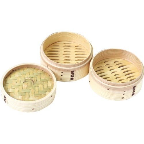 雅竹 杉・飲茶せいろ6寸 蓋付2段セット 55-218