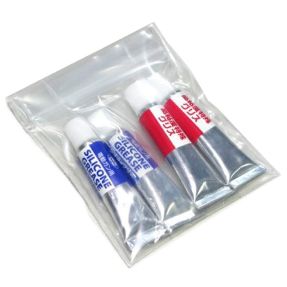 JAN：4942858095264パッケージ重量: 0.01 kg 東京マルイ純正のシリコングリス2本と高粘度グリス2本のセット