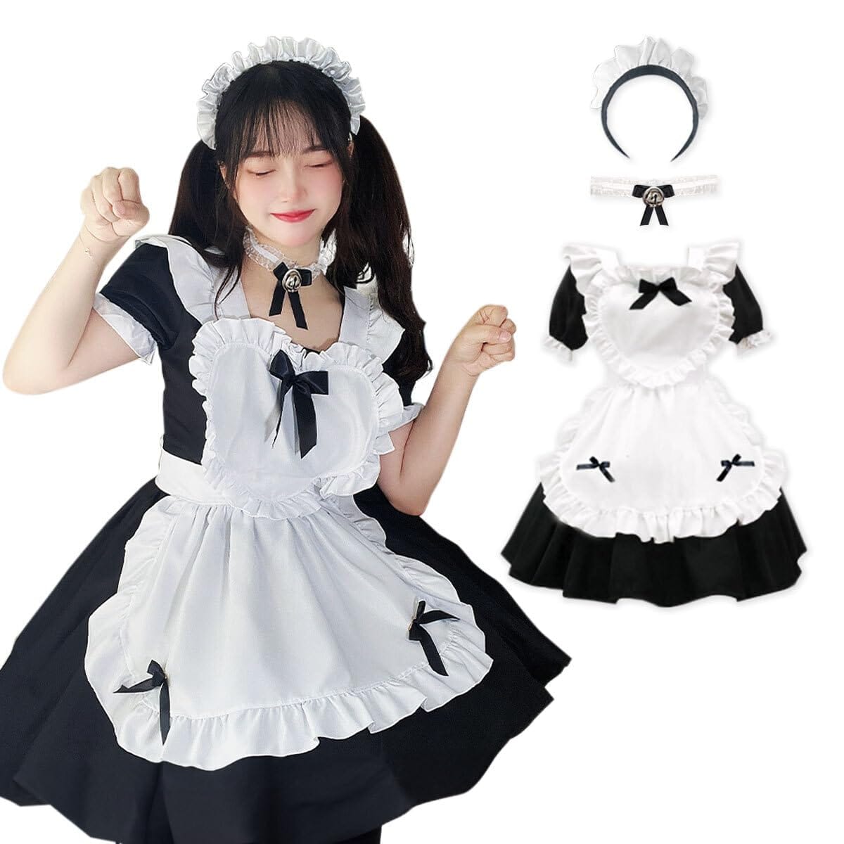 [Wonderfall] メイド服 コスプレ カチューシャ チョーカー ハロウィン