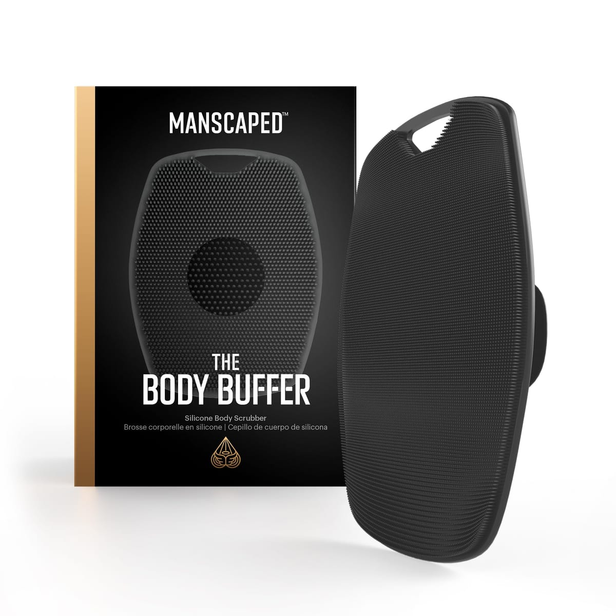 MANSCAPED® ボディバッファー プレミアムシリコンスクラバー 肌に栄養を与え、クリーニング、角質除去..