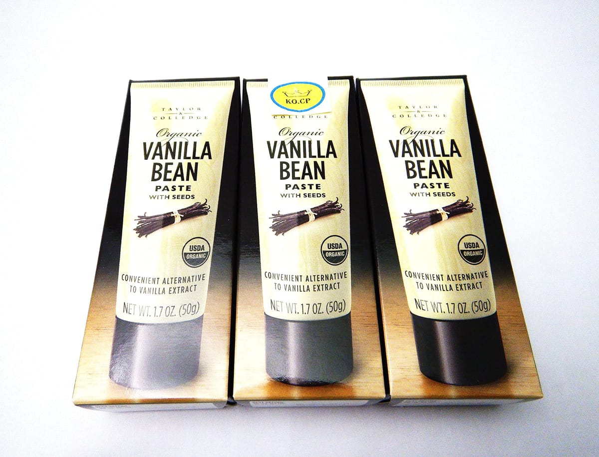 ティースプーン1杯分がバニラビーンズのさや約1本分相当。