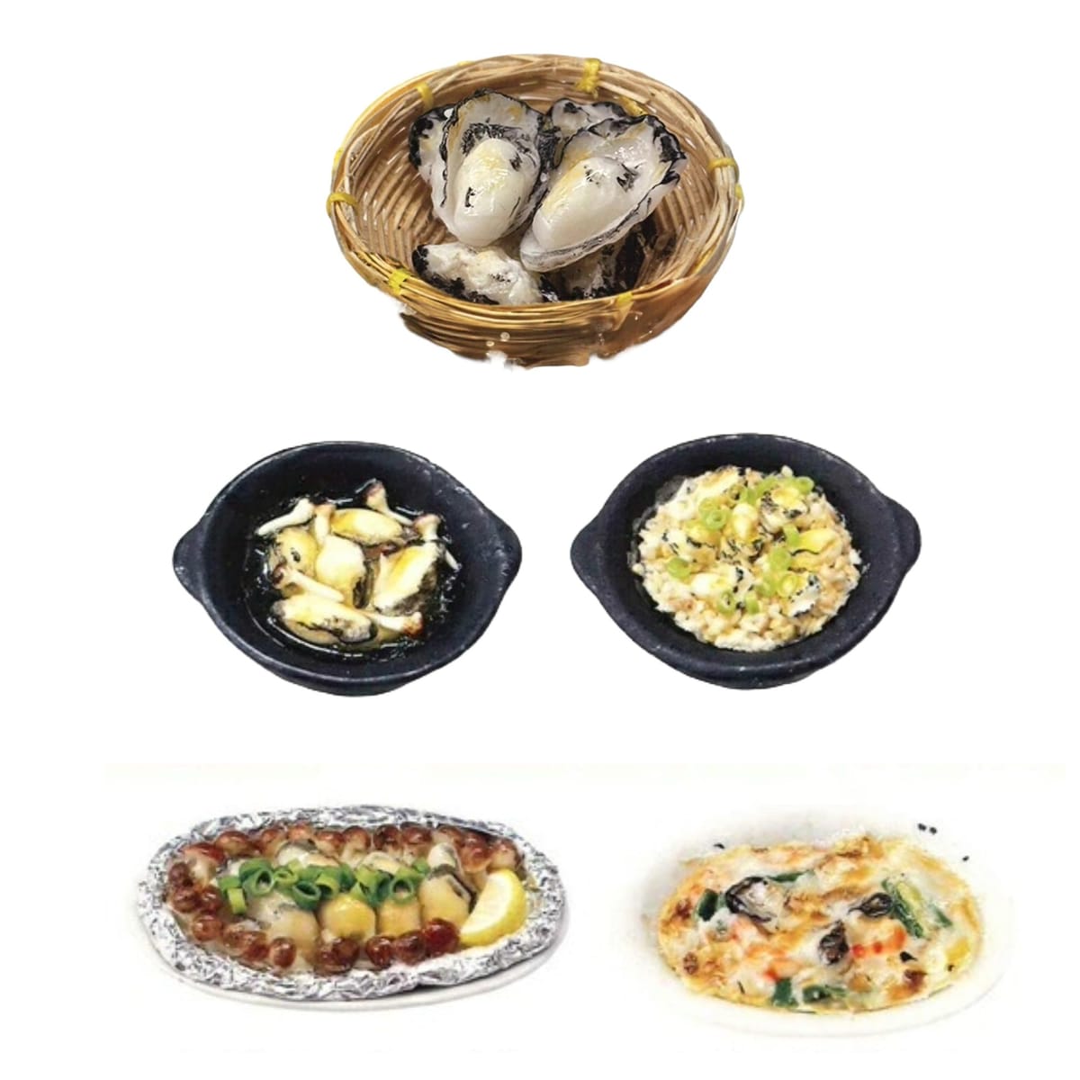 レインボー 和食これくしょん 日本の牡蠣料理 × 全5種セット フルコンプ ガチャガチャ カプセルトイ