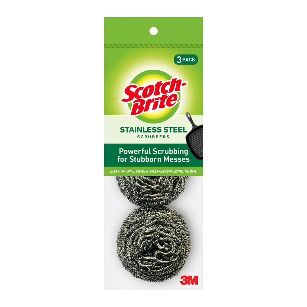 3M Scotch-Brite Stainless Steel Scouring Pad, 3-Pad [¹͢]